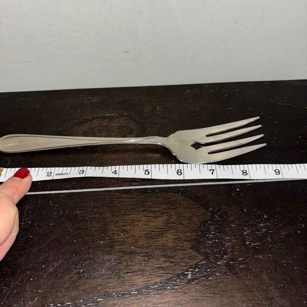 Vintage Oneida | Silver Plated Serving Fork | Twisted‎ Handle | Diamond Cutout